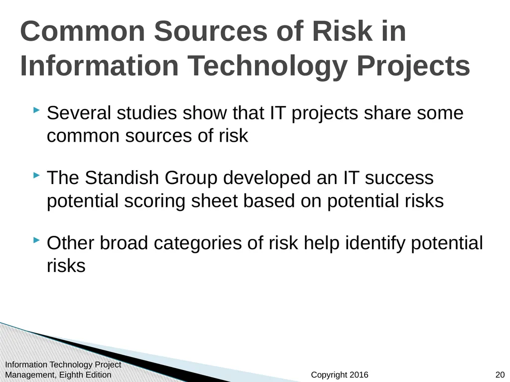 Chapter 11 : Project Risk Management Information - slide 20 of 60