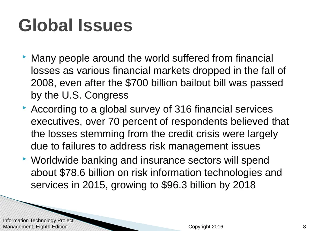 Chapter 11 : Project Risk Management Information - slide 8 of 60