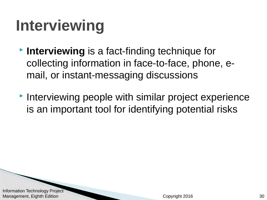 Chapter 11 : Project Risk Management Information - slide 30 of 60