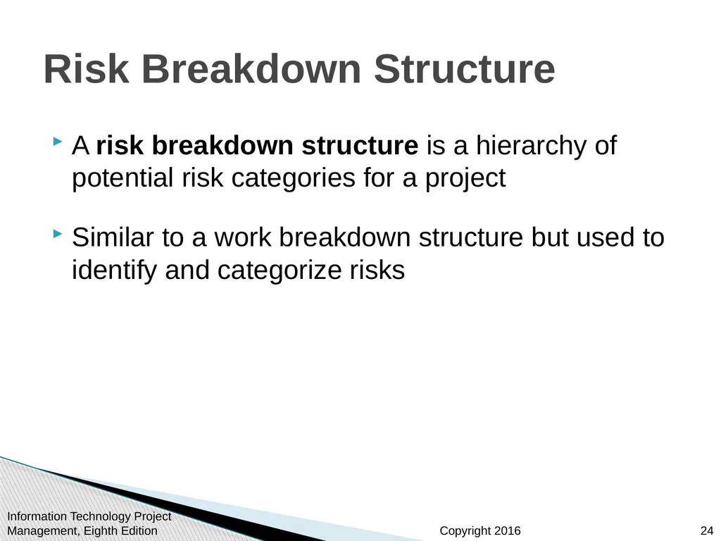 Chapter 11 : Project Risk Management Information - slide 24 of 60