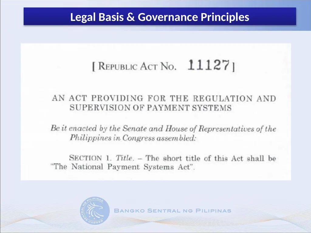Implementation of the CPMI – IOSCO’s Principles - slide 11 of 13