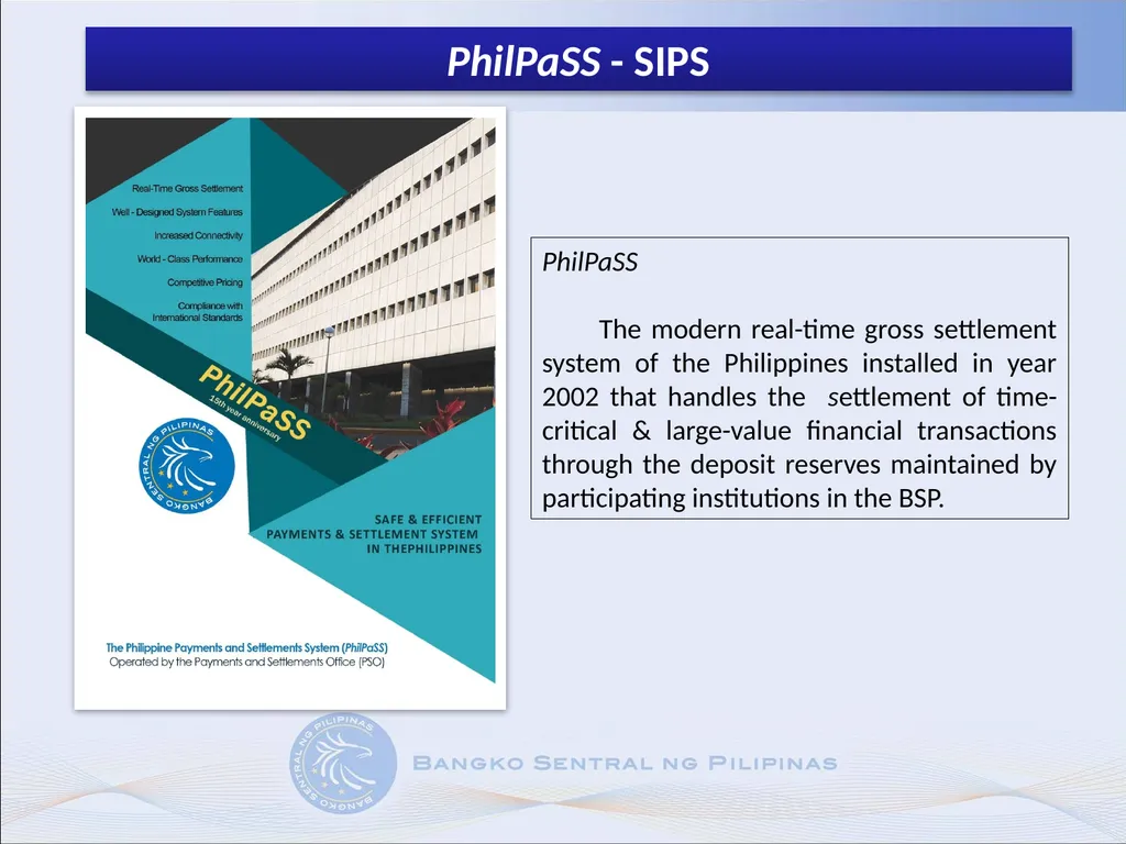 Implementation of the CPMI – IOSCO’s Principles - slide 2 of 13