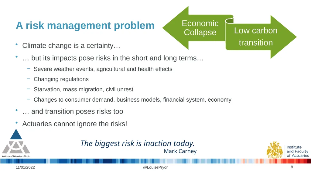 Louise Pryor, President, IFoA 11/01/2022 The role - slide 8 of 16
