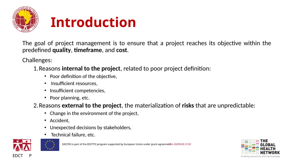 Risk management and mitigation in Research project - slide 2 of 16