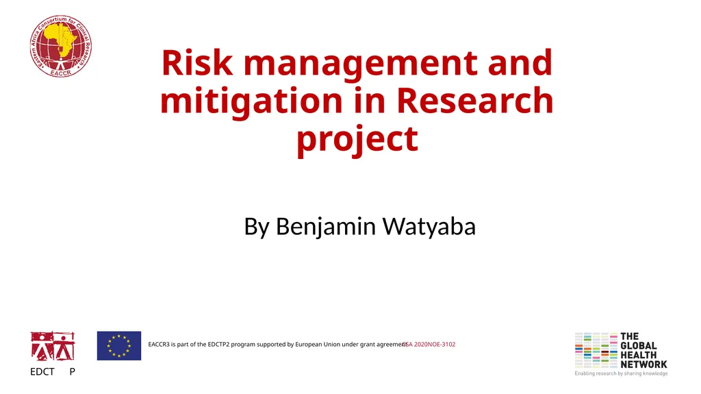 Risk management and mitigation in Research project - slide 1 of 16