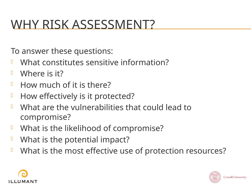 Information SECURITY Risk Assessment Turning - slide 2 of 17