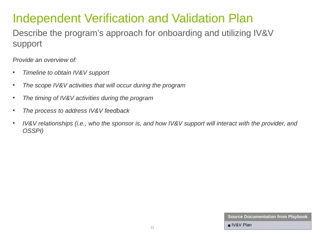Phase 1 Progress Review Discussion Template GSA, - slide 11 of 19