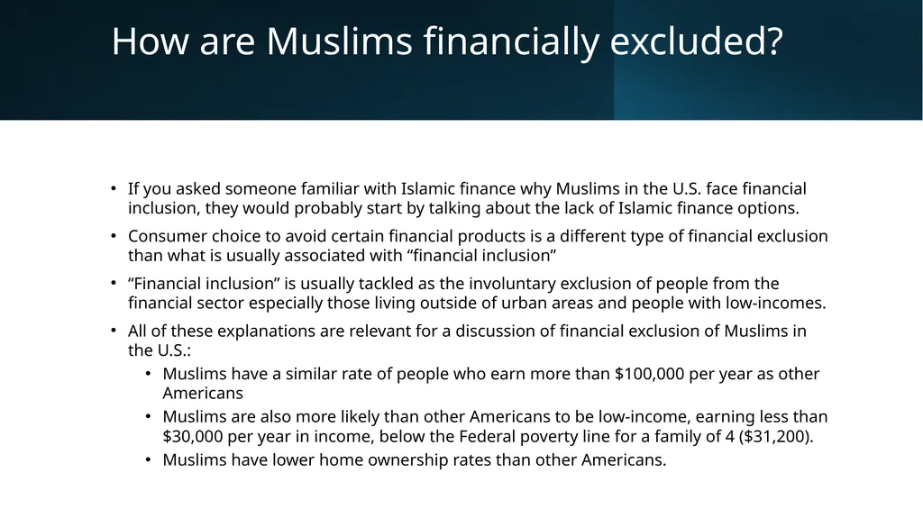 Expanding Inclusion with Islamic Finance & - slide 4 of 11
