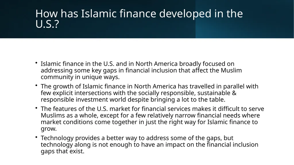 Expanding Inclusion with Islamic Finance & - slide 2 of 11
