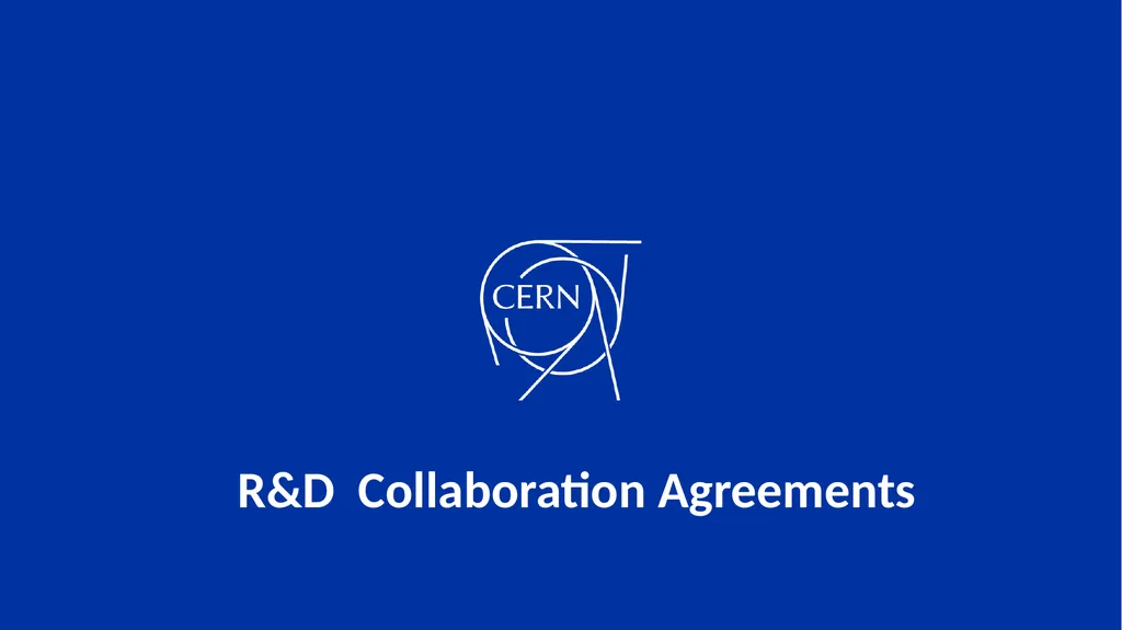 R&D Collaboration Agreements AGENDA Introduction - slide 1 of 20
