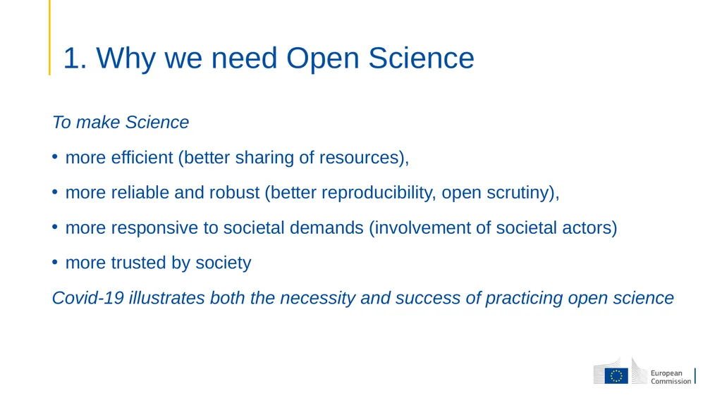 Open Science the new “modus operandi” for research - slide 2 of 14
