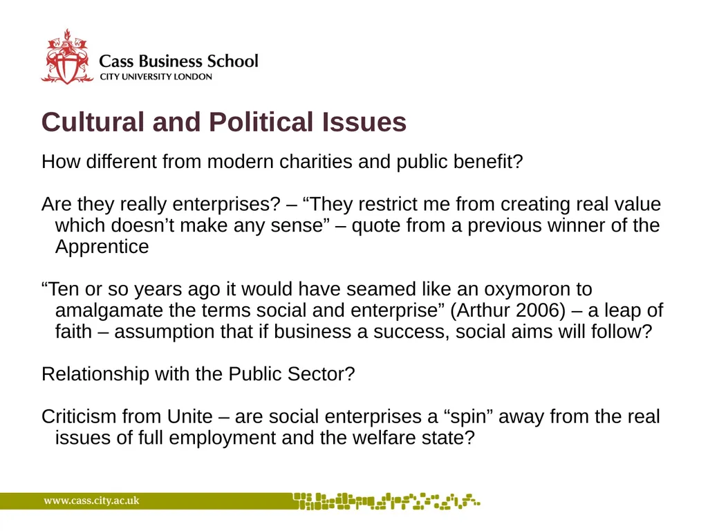 A critical perspective on Social Enterprise New - slide 10 of 15