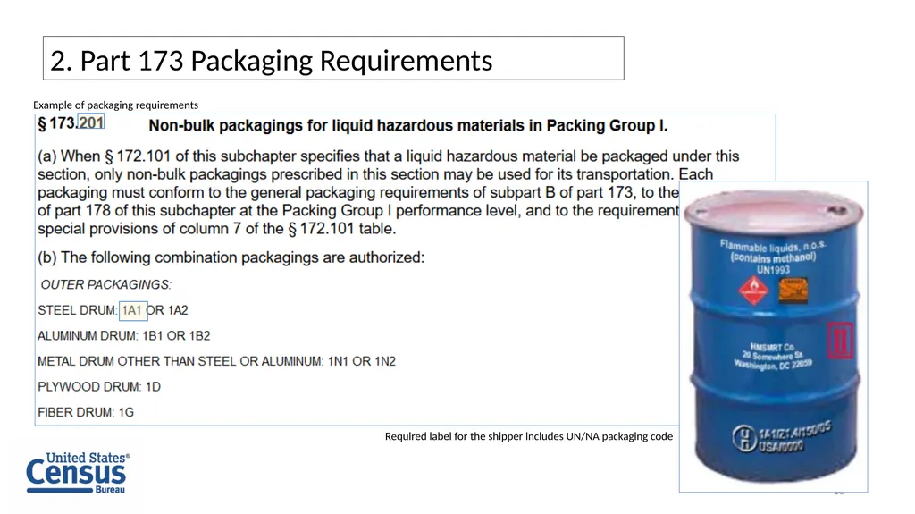 Parsing the Code of Federal Regulations for the - slide 10 of 22