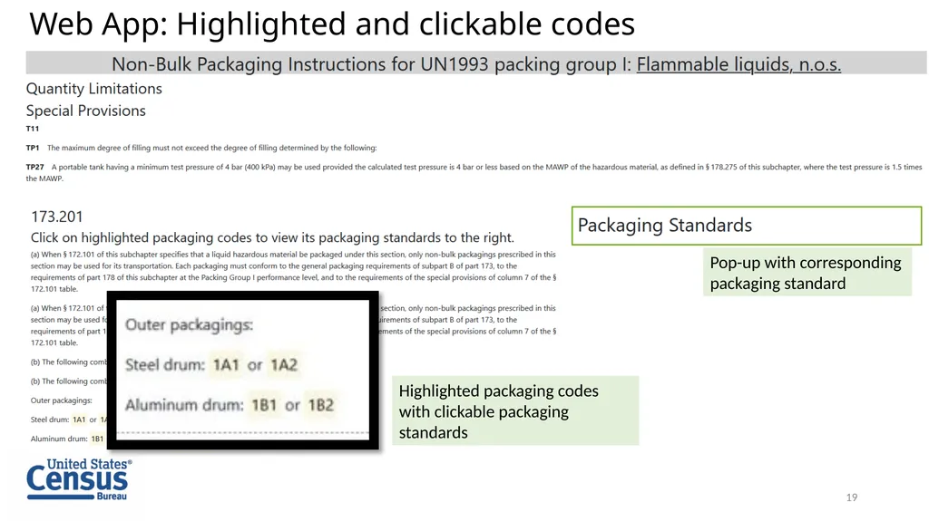 Parsing the Code of Federal Regulations for the - slide 19 of 22