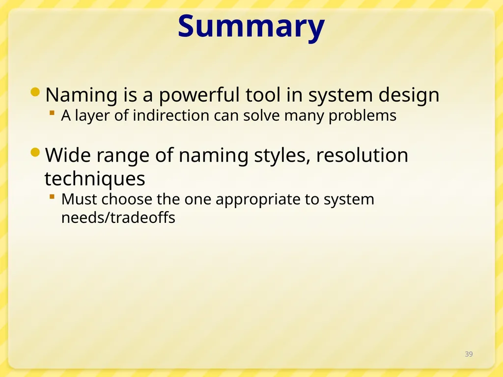 15-446 Distributed Systems Spring 2009 L-6 Naming - slide 39 of 48