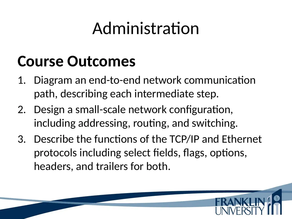 ITEC 275 Computer Networks – Switching, Routing, - slide 7 of 52