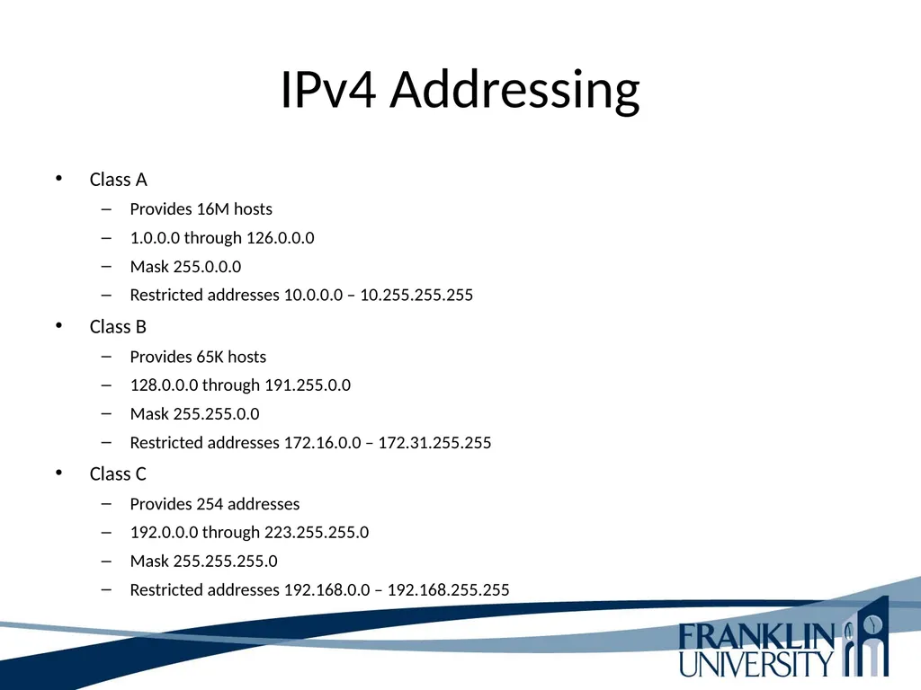 ITEC 275 Computer Networks – Switching, Routing, - slide 46 of 52