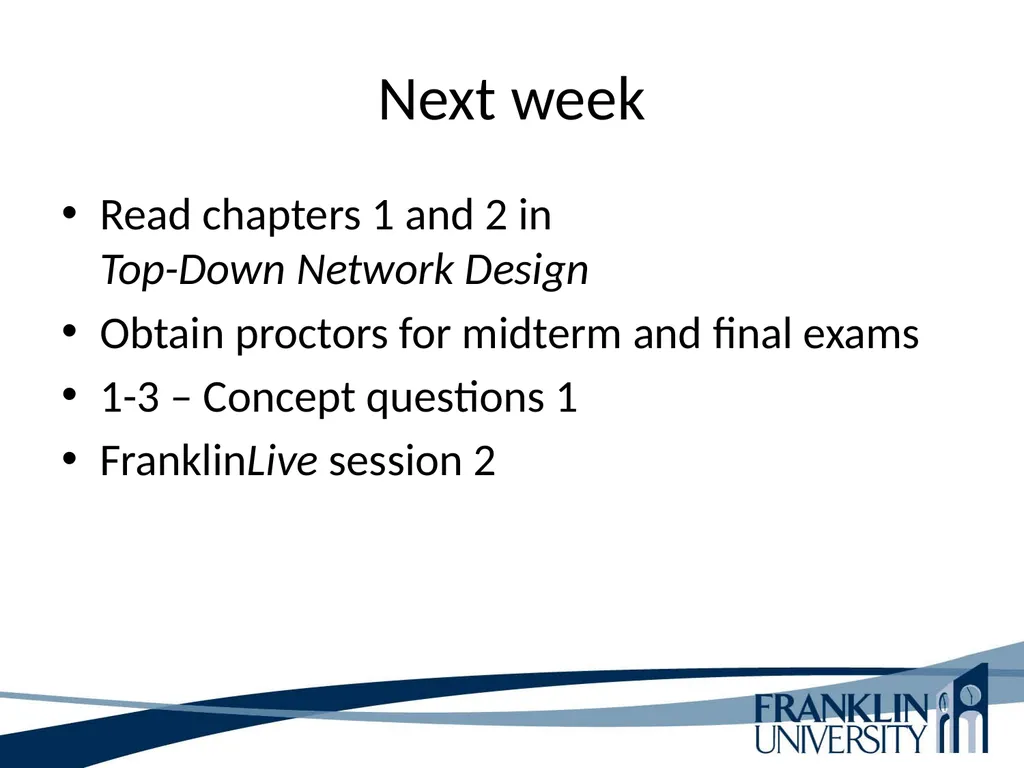 ITEC 275 Computer Networks – Switching, Routing, - slide 51 of 52