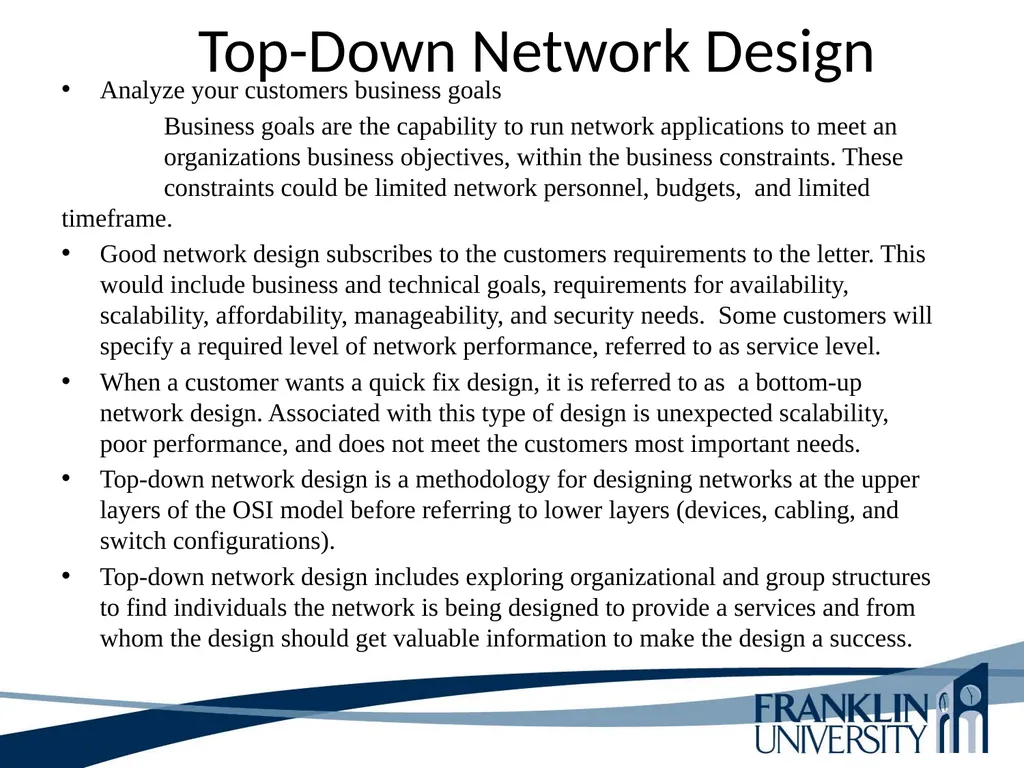 ITEC 275 Computer Networks – Switching, Routing, - slide 18 of 52