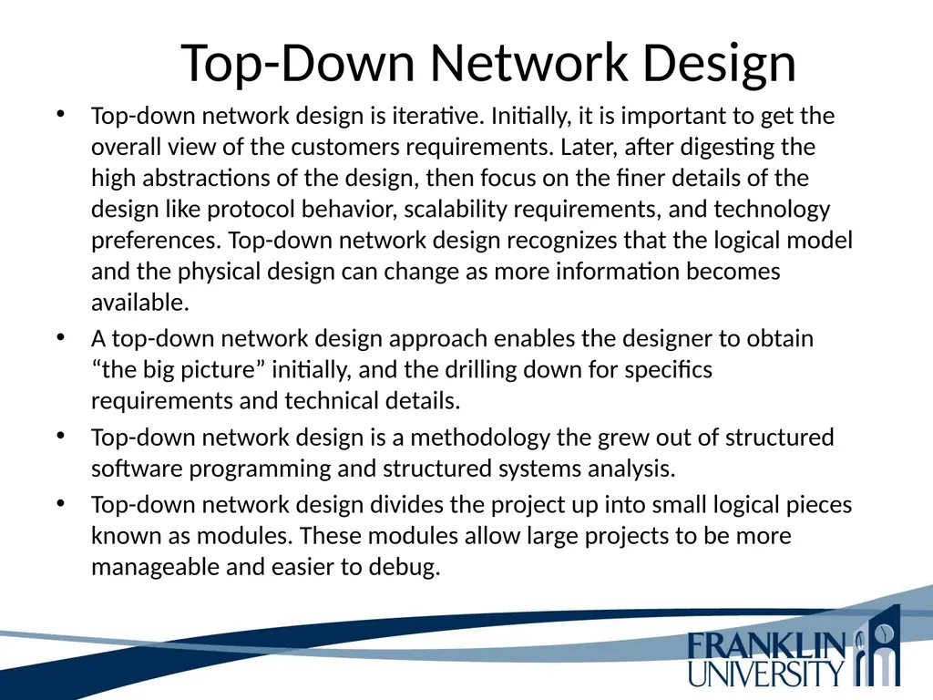 ITEC 275 Computer Networks – Switching, Routing, - slide 19 of 52
