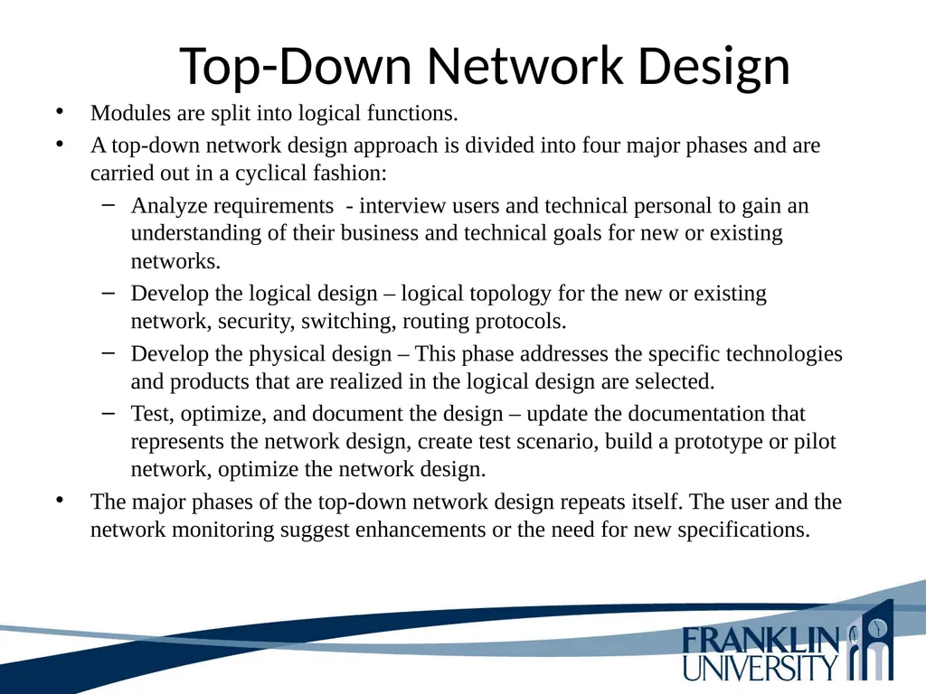 ITEC 275 Computer Networks – Switching, Routing, - slide 20 of 52