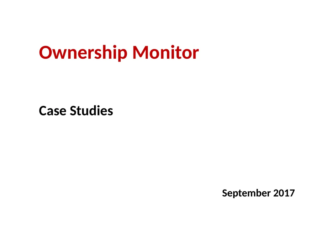 Ownership Monitor Research Report on the ownership - slide 12 of 20
