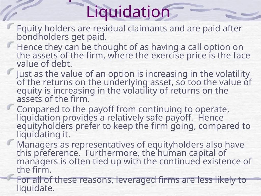 Capital Structure and Stockholder Incentives P.V. - slide 19 of 37