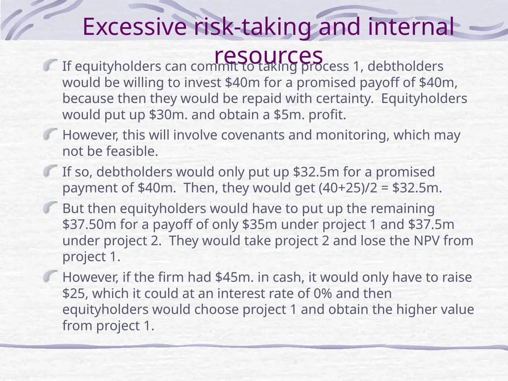 Capital Structure and Stockholder Incentives P.V. - slide 12 of 37
