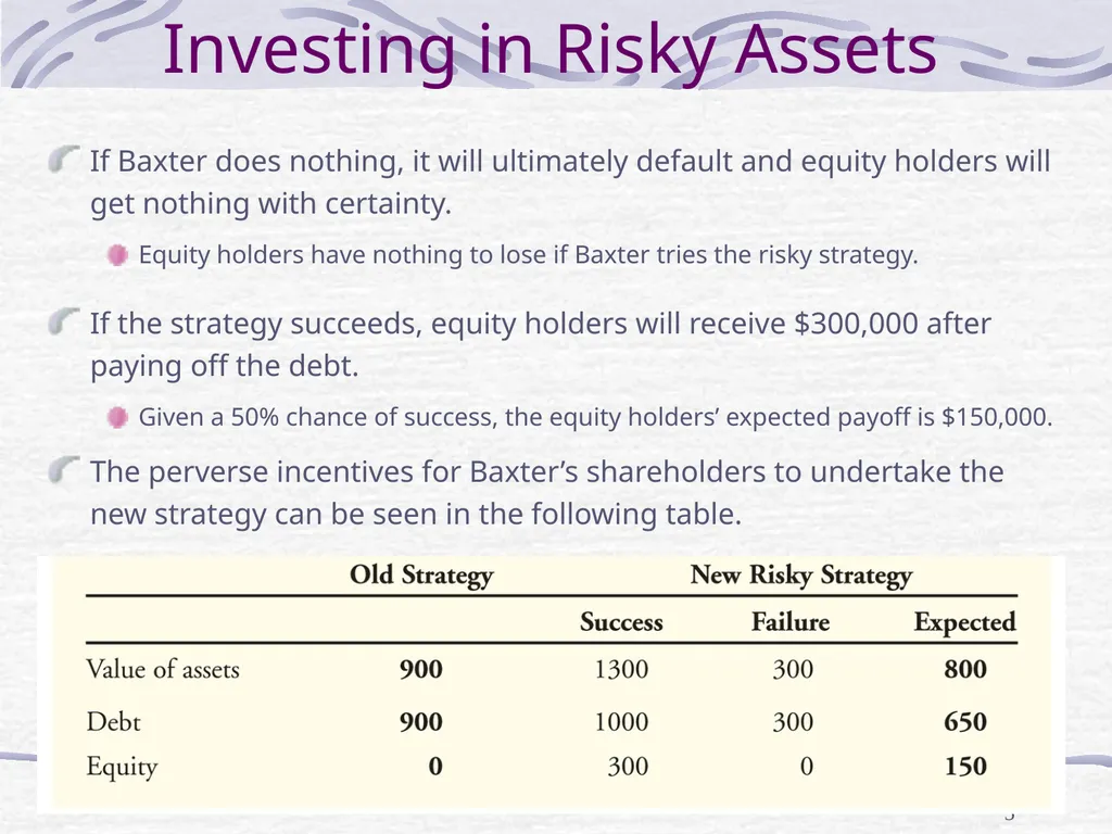 Capital Structure and Stockholder Incentives P.V. - slide 5 of 37