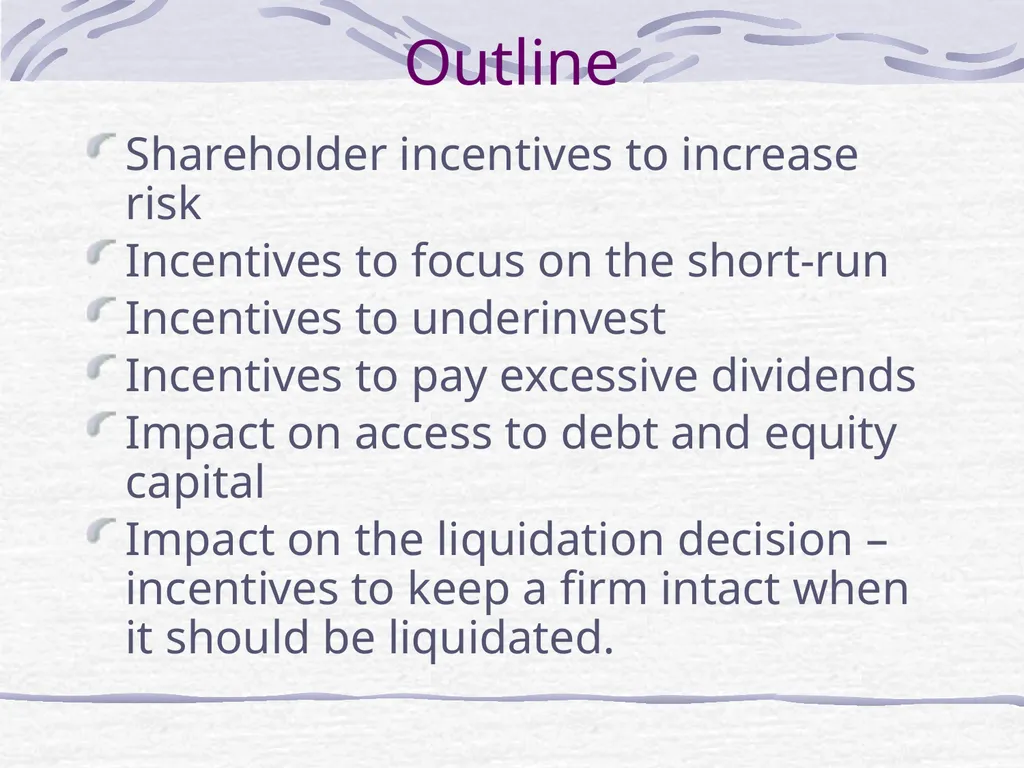 Capital Structure and Stockholder Incentives P.V. - slide 2 of 37