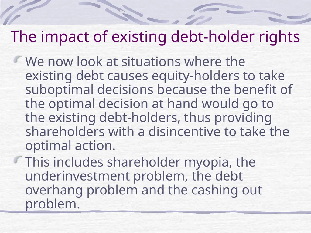 Capital Structure and Stockholder Incentives P.V. - slide 20 of 37