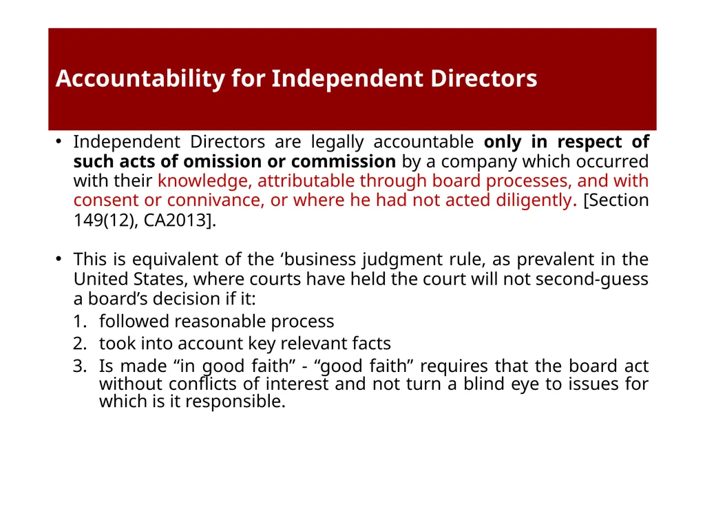 Independent Directors: Functions, Responsibilities - slide 19 of 37