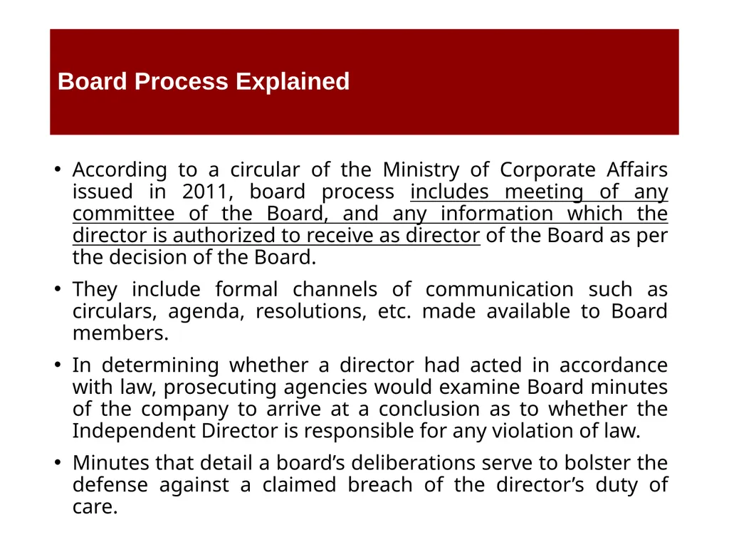 Independent Directors: Functions, Responsibilities - slide 21 of 37