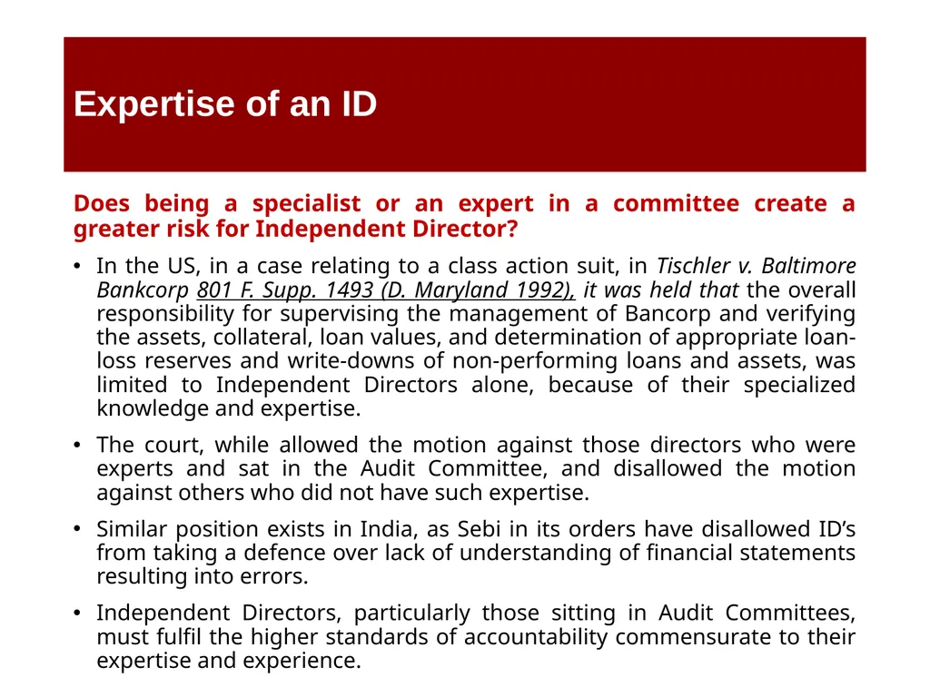 Independent Directors: Functions, Responsibilities - slide 35 of 37