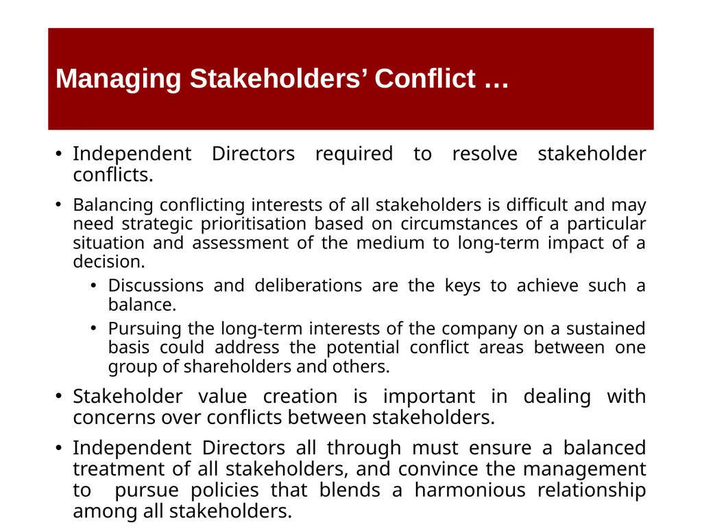 Independent Directors: Functions, Responsibilities - slide 31 of 37