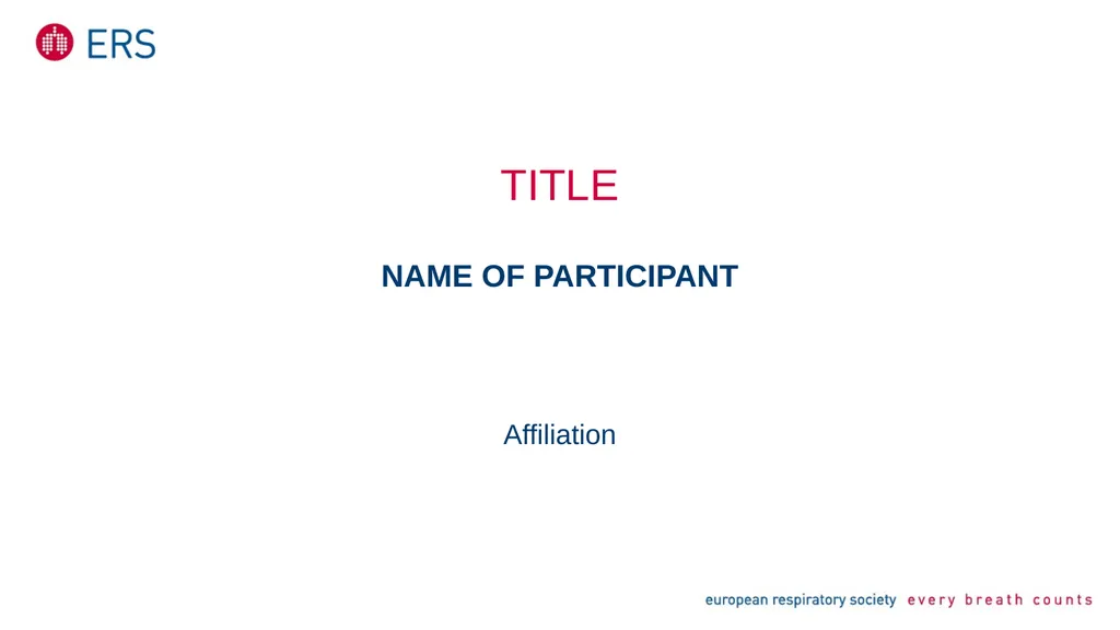TITLE NAME OF PARTICIPANT Affiliation Conflict of - slide 1 of 3