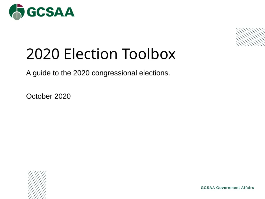 2020 Election Toolbox A guide to the 2020 - slide 9 of 20