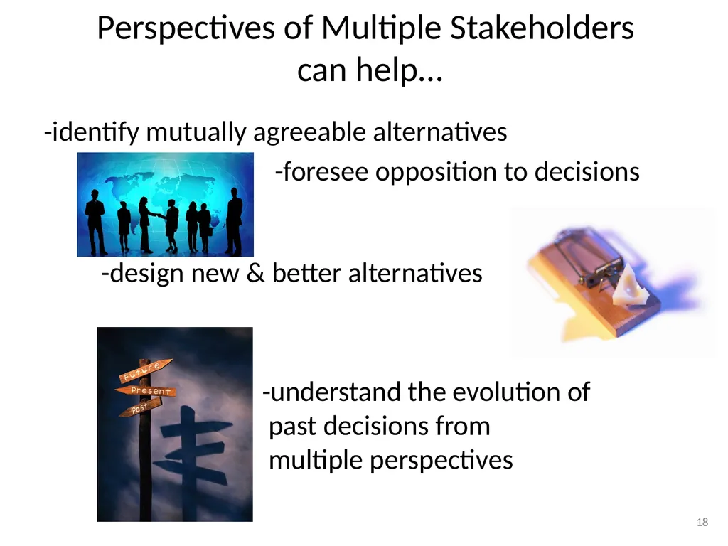TEACHING MULTI-OBJECTIVE MULTI-STAKEHOLDER - slide 18 of 66