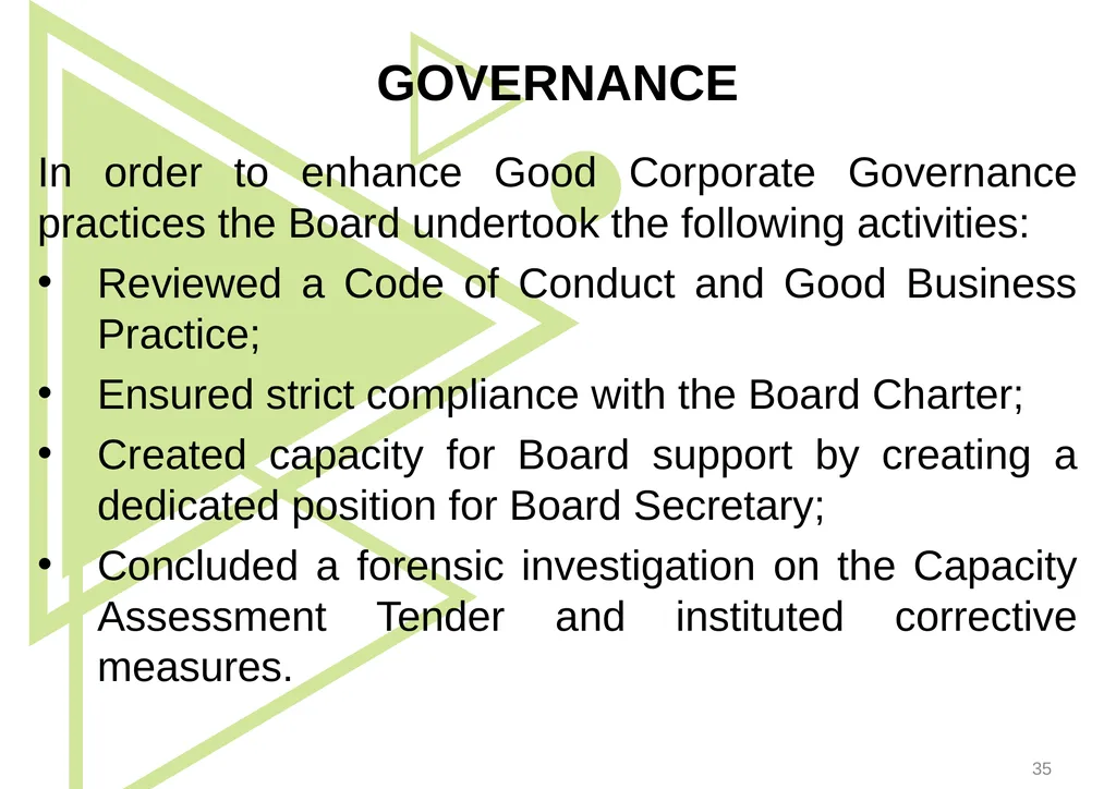 1 Presentation to the Portfolio Committee on - slide 35 of 42