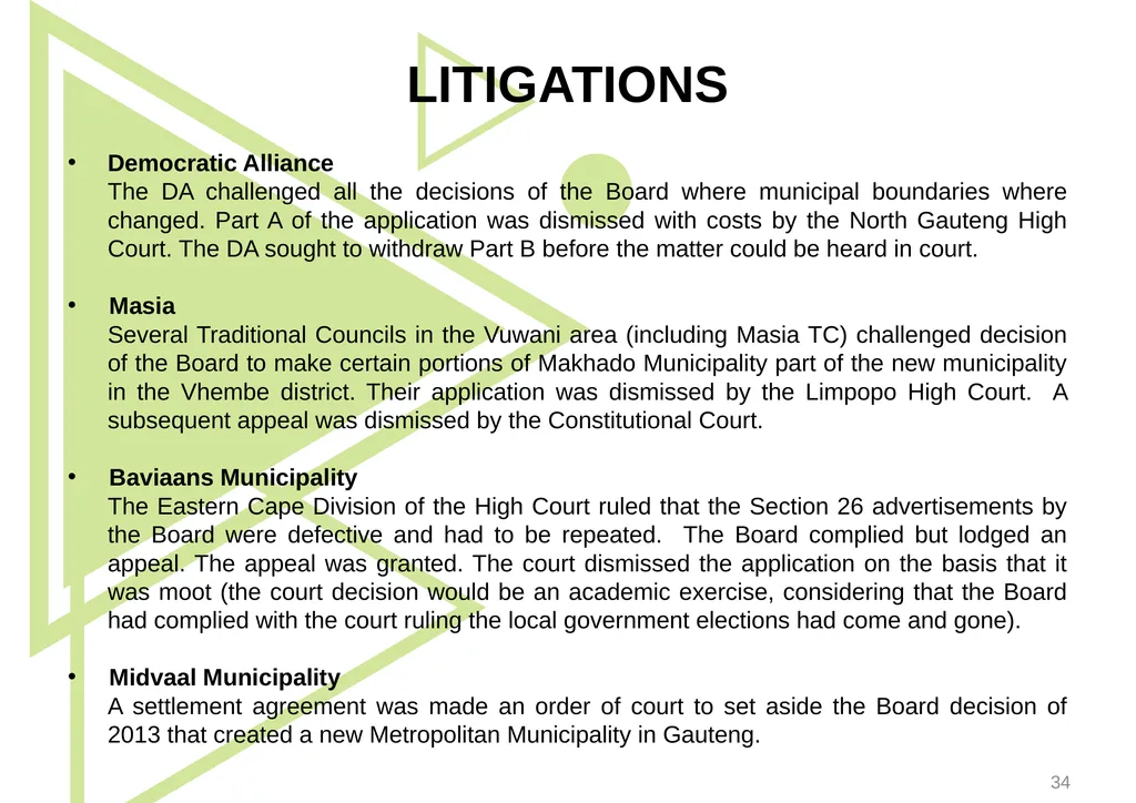 1 Presentation to the Portfolio Committee on - slide 34 of 42