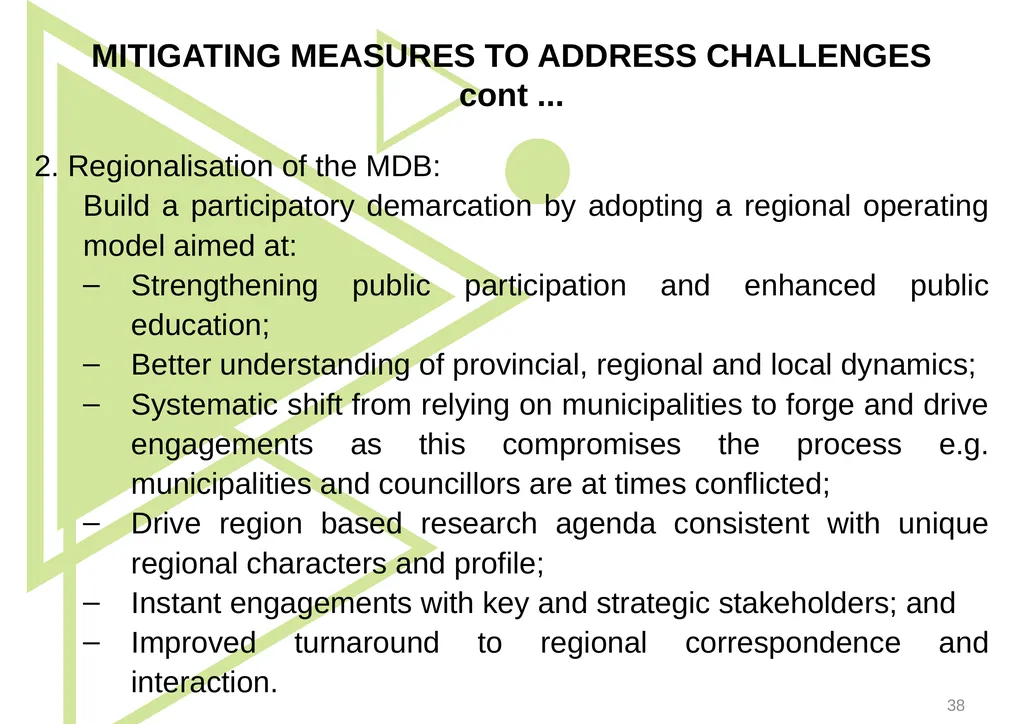 1 Presentation to the Portfolio Committee on - slide 38 of 42
