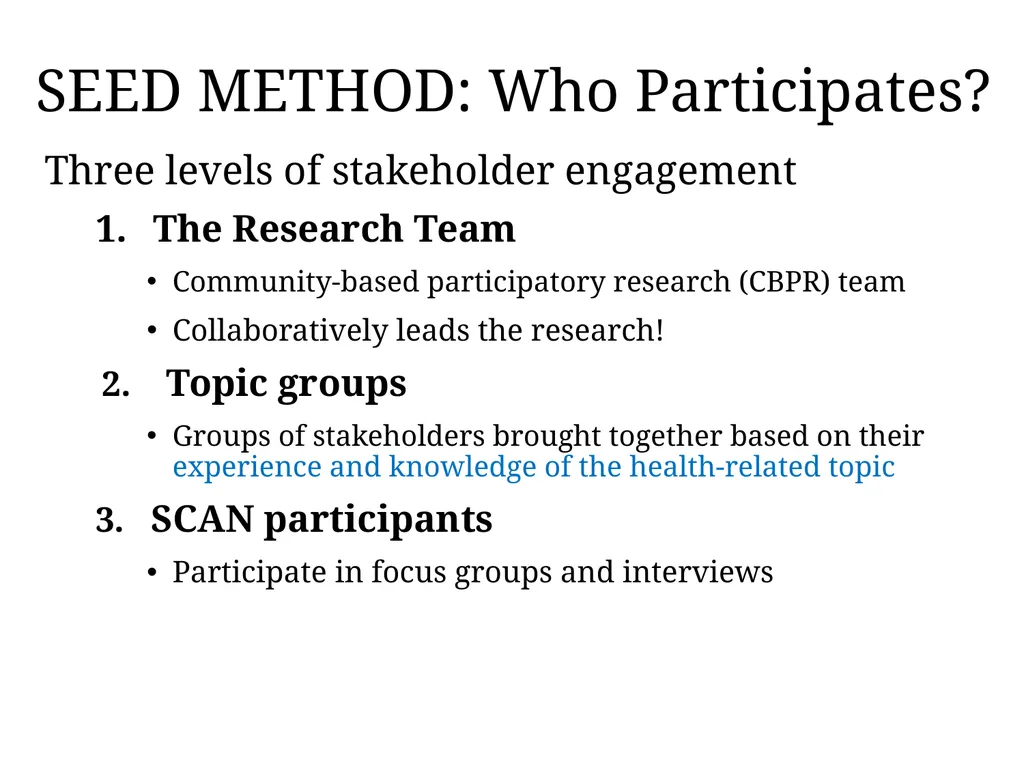 Kickoff Meeting Template The SEED Method for - slide 31 of 55