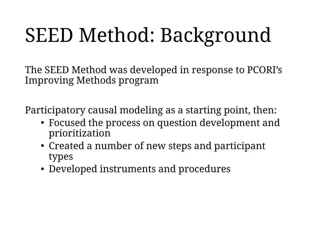 Kickoff Meeting Template The SEED Method for - slide 28 of 55