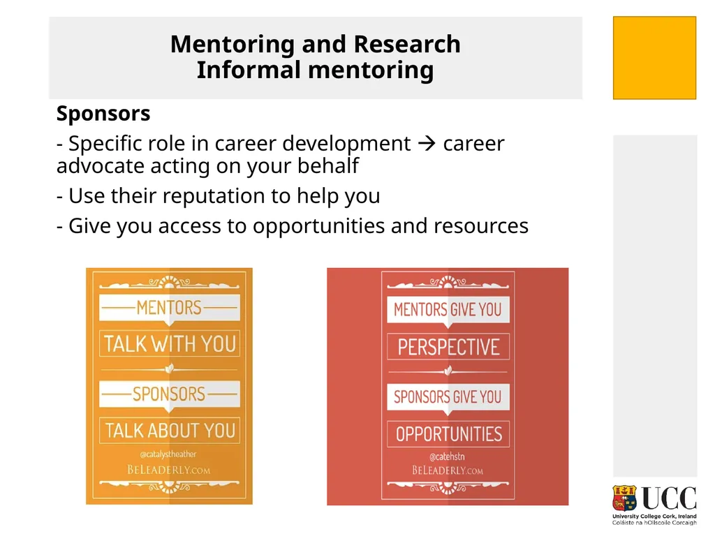 MENTORING FOR RESEARCHERS Paolo Saporito and Mary - slide 18 of 27