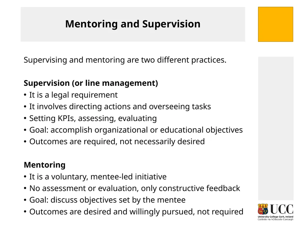 MENTORING FOR RESEARCHERS Paolo Saporito and Mary - slide 22 of 27