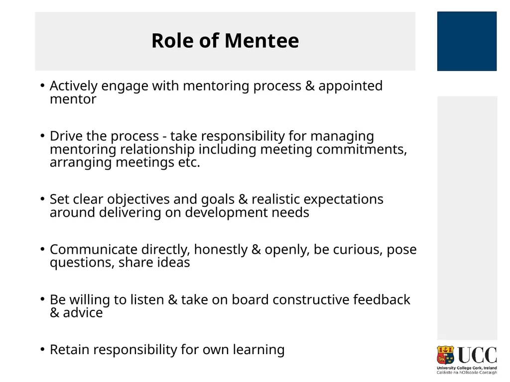 MENTORING FOR RESEARCHERS Paolo Saporito and Mary - slide 9 of 27