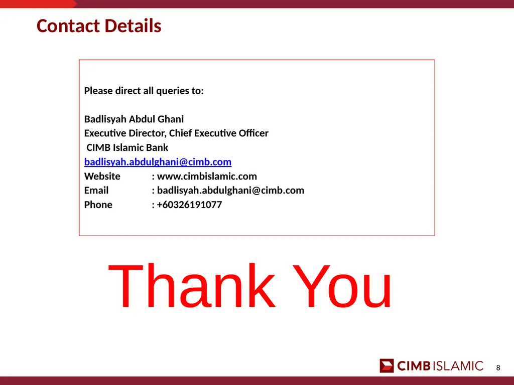 Islamic Financial Intelligence Summit 2013 Finance - slide 8 of 8