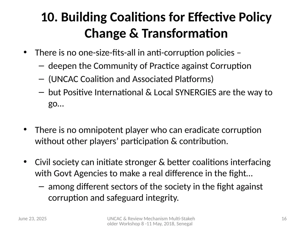 ENHANCING ACCOUNTABILITY & PUBLIC FINANCE - slide 16 of 20