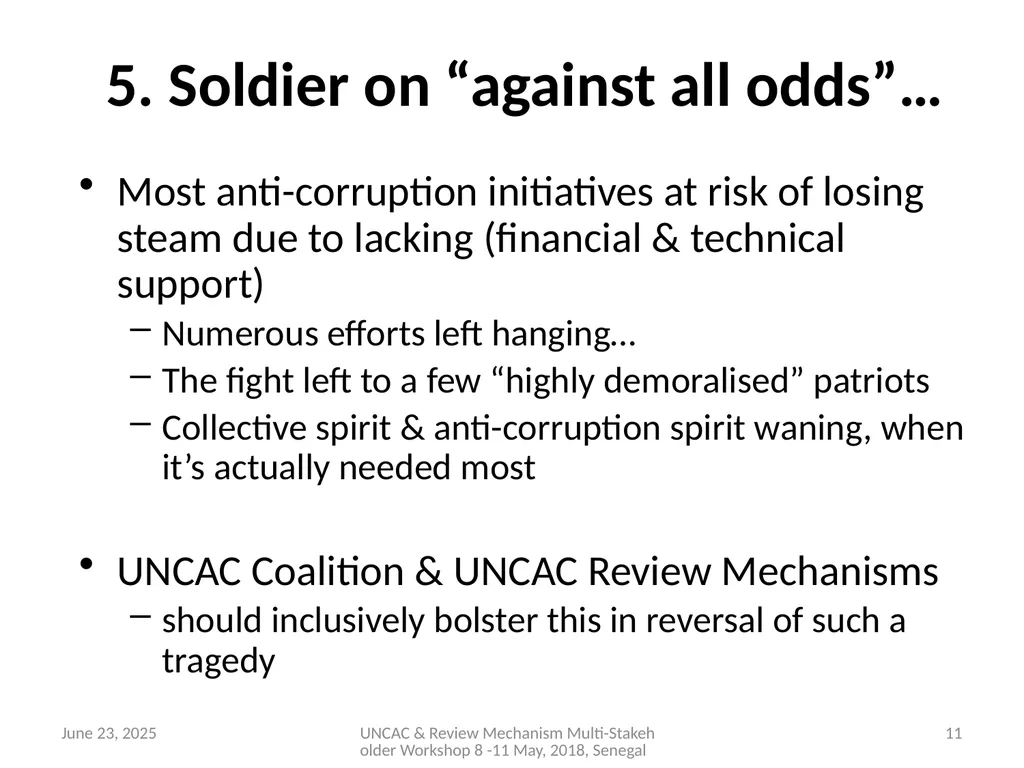 ENHANCING ACCOUNTABILITY & PUBLIC FINANCE - slide 11 of 20
