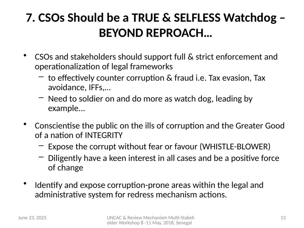 ENHANCING ACCOUNTABILITY & PUBLIC FINANCE - slide 13 of 20